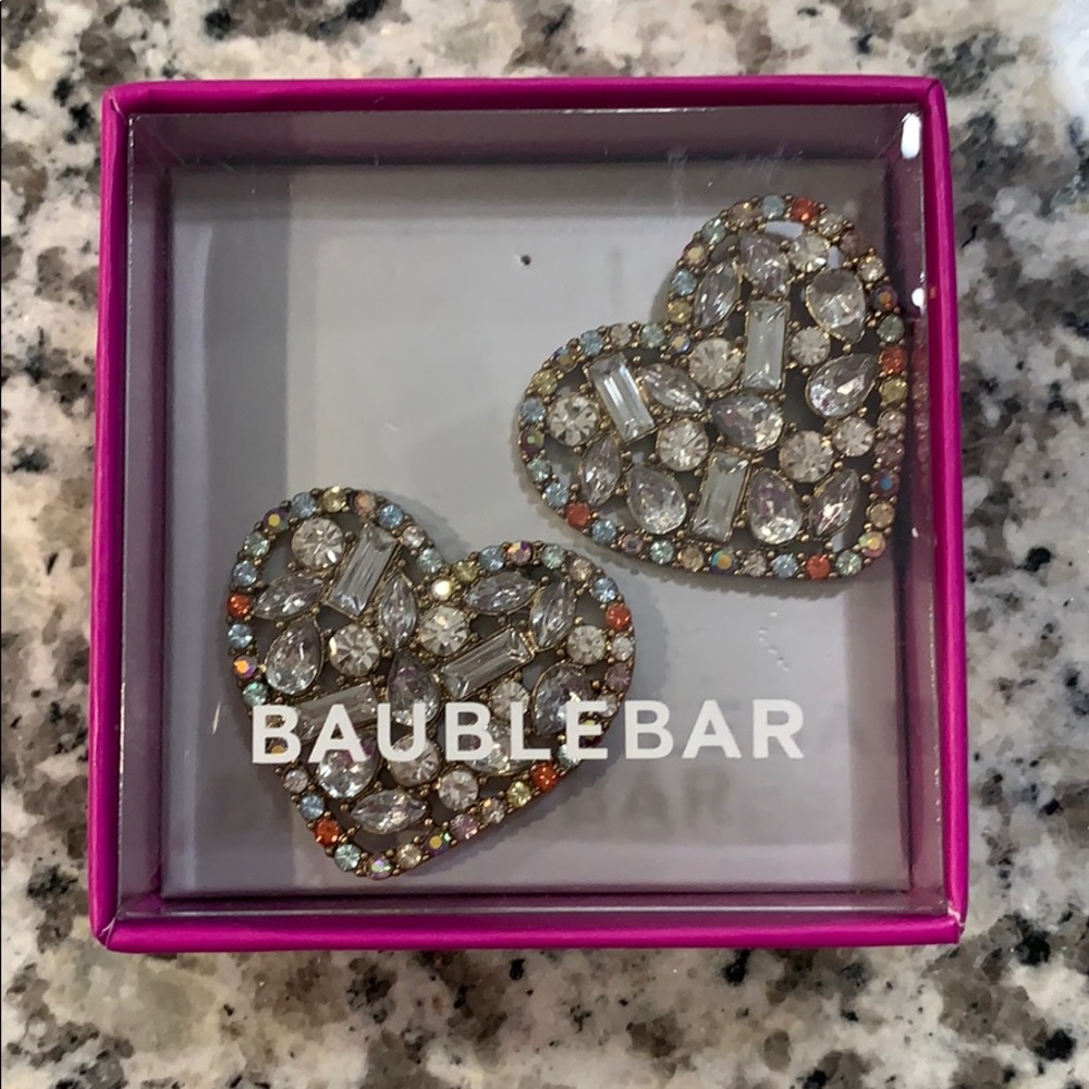 Baublebar heart stud earrings *NEVER WORN*